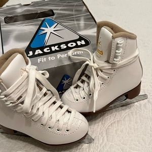 Jackson Ultima Excel toddler white figure skates